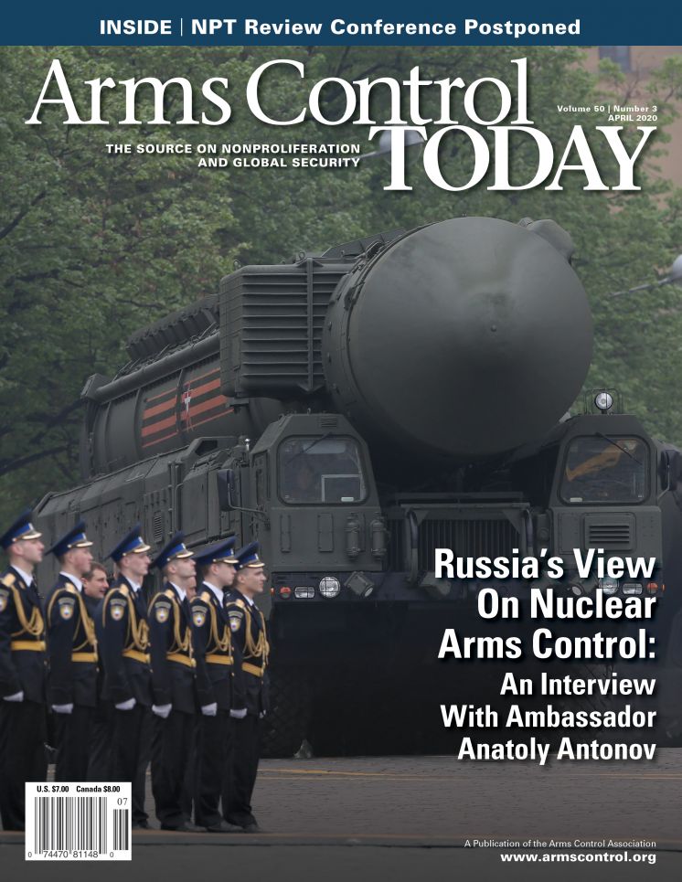 Arms Control Today, News in Brief, April 2020